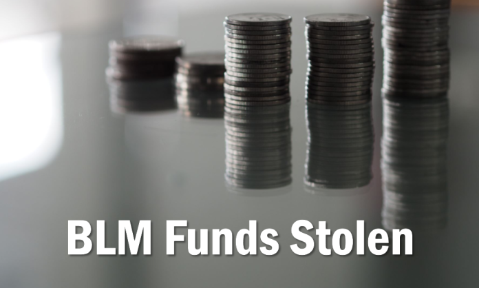 blm money stolen $90 million