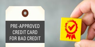 credit card pre approval bad credit